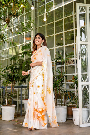 Traditional Japanese Shibori Indigo Blue Saree