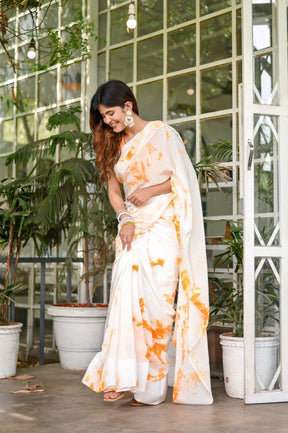 Traditional Japanese Shibori Indigo Blue Saree