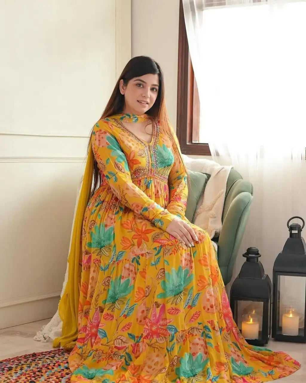 yellow chiffon midi dress KissProm