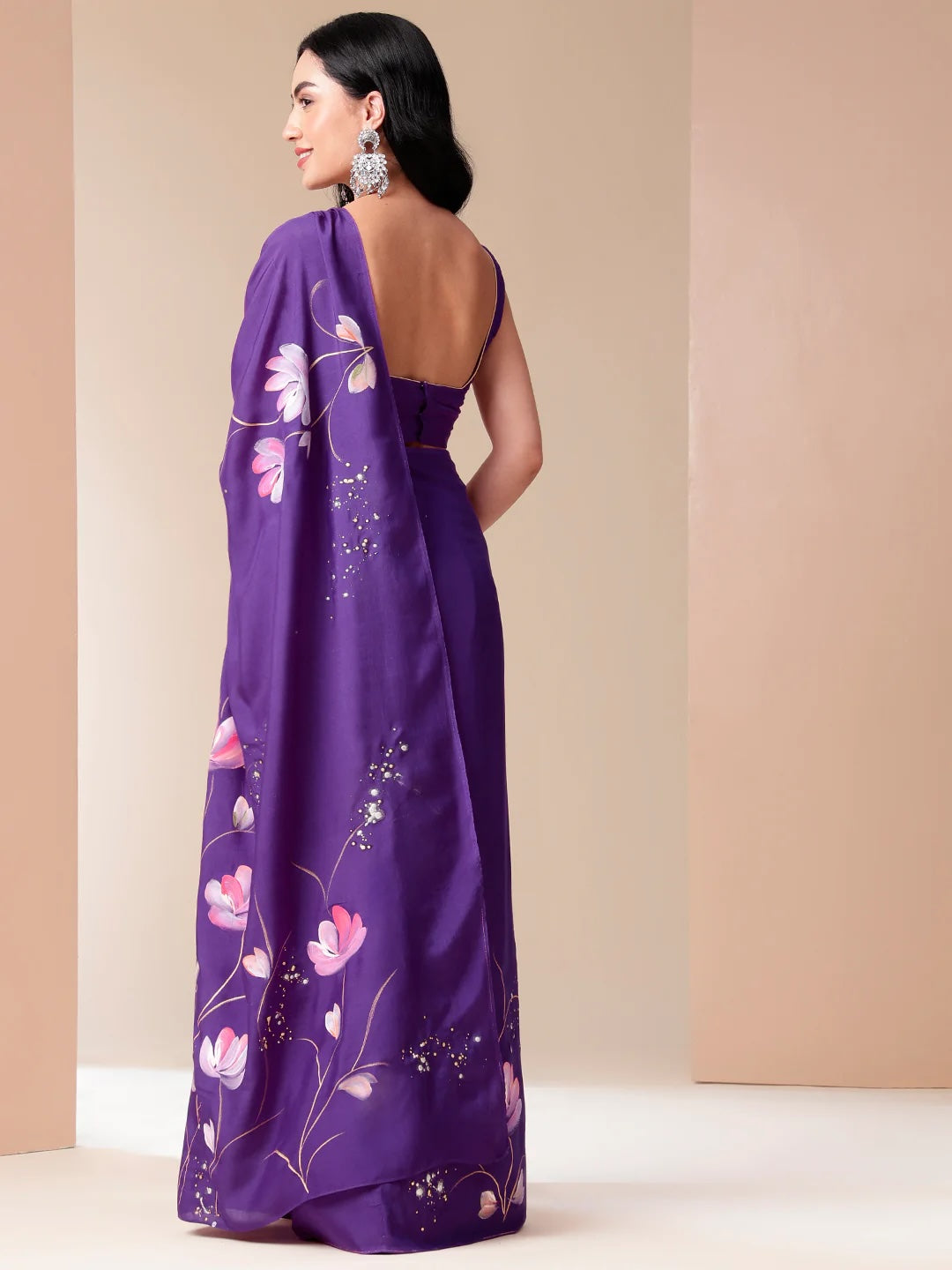 Hand painted Cotton Silk Saree