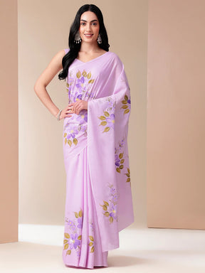 Sunset Hand painted Cotton Silk Saree