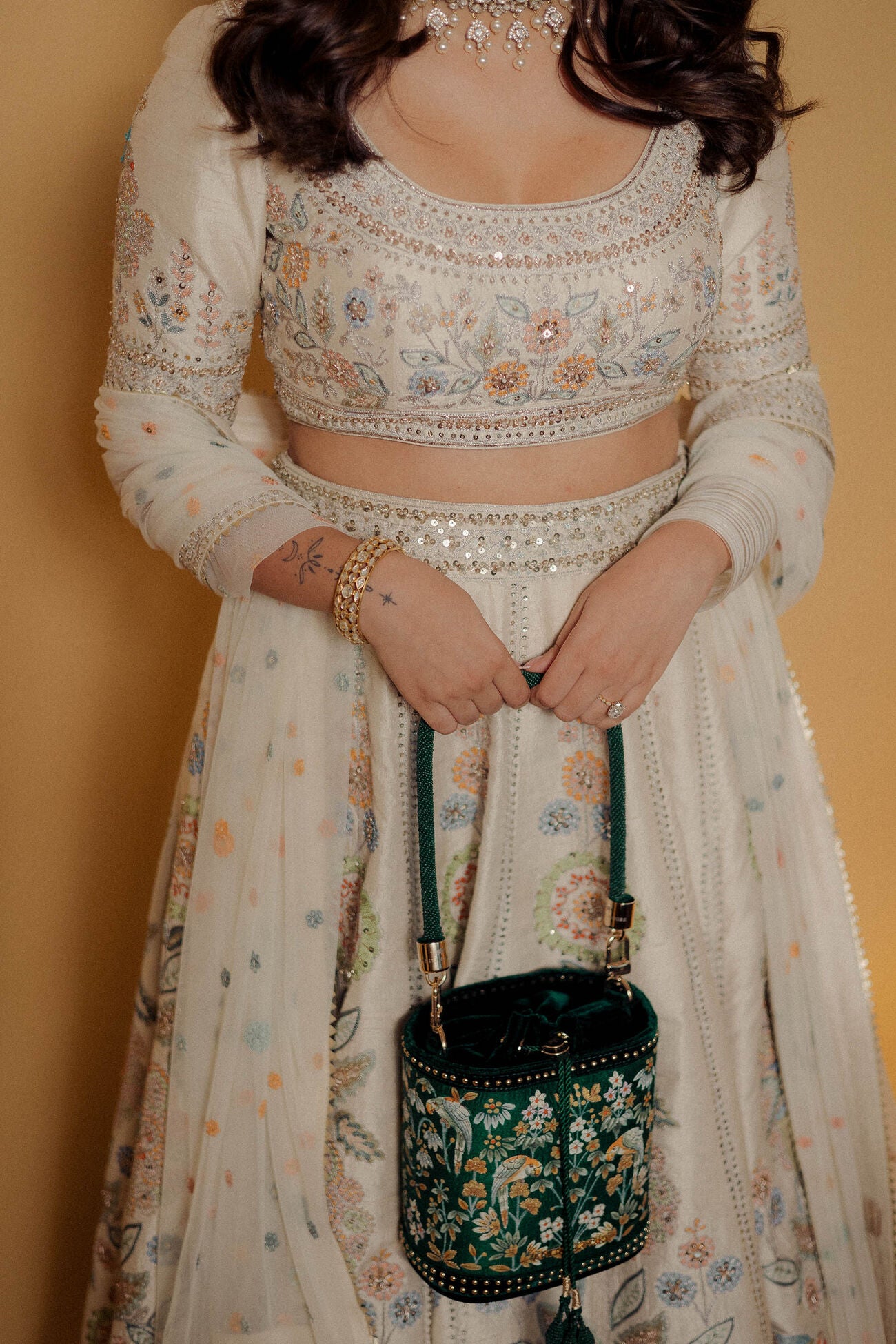 Aaliyah Kashyap Wears Qirat Lehenga Set with Signature Aari Embroidery