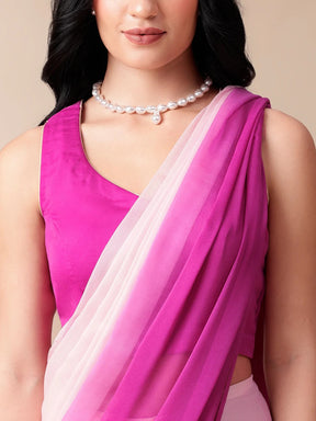 Pink Sunrise Chiffon Saree