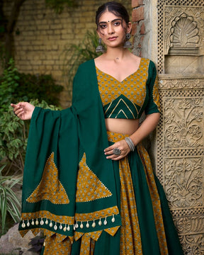 Celebrate Navratri in Style with a Fully Stitched Pure Cotton Lehenga Choli