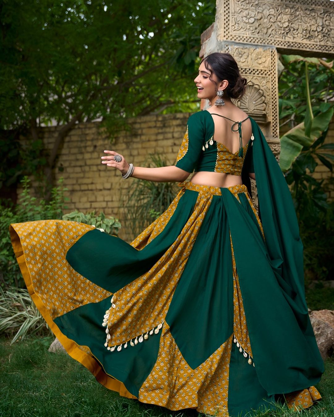 Celebrate Navratri in Style with a Fully Stitched Pure Cotton Lehenga Choli