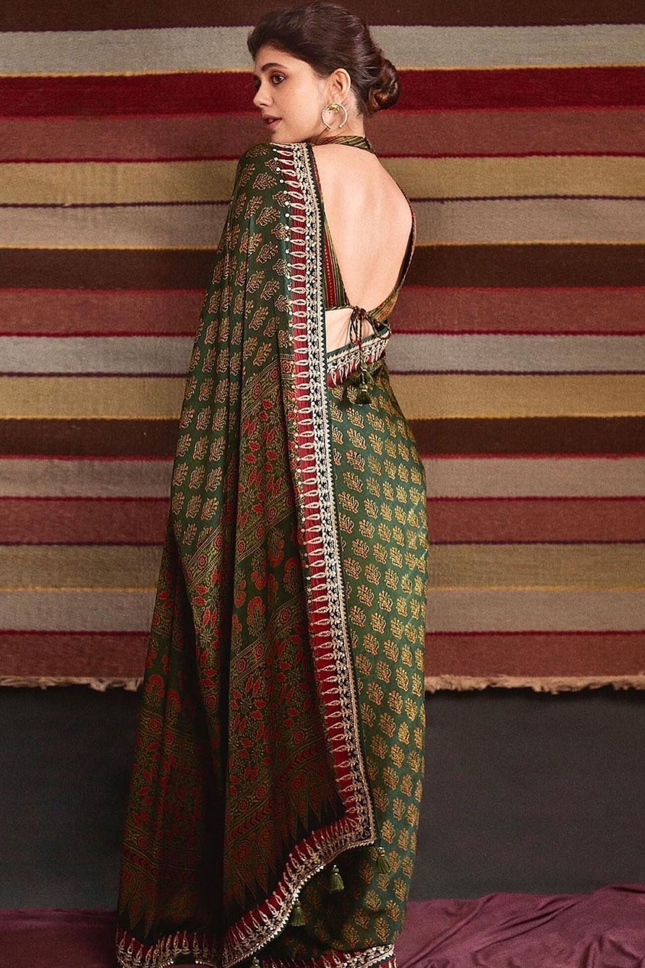 Sanjana Sanghi in Zaaha Green Saree