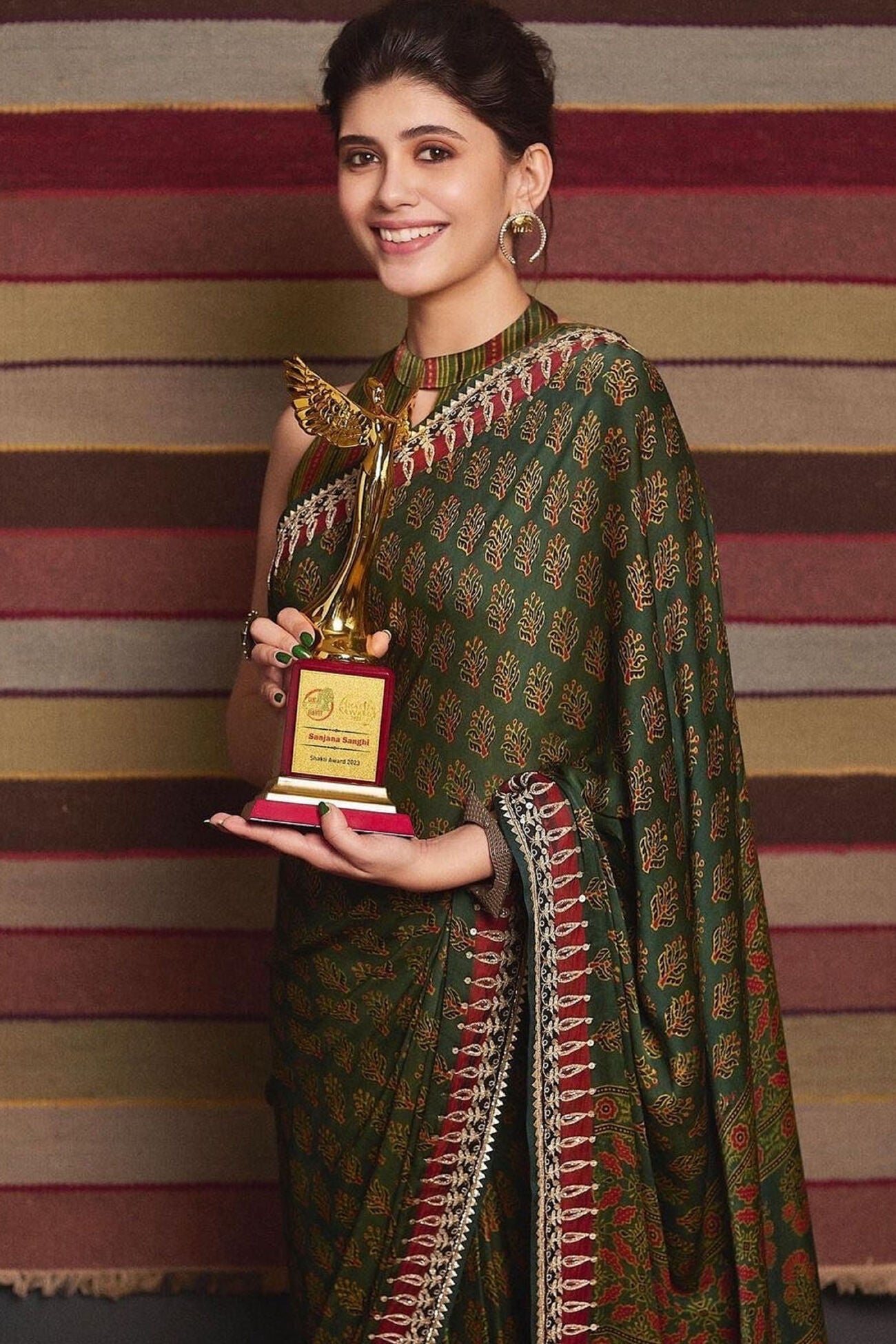 Sanjana Sanghi in Zaaha Green Saree