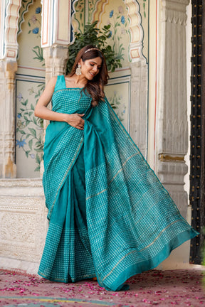 Royal Tapestry Chanderi Silk Saree