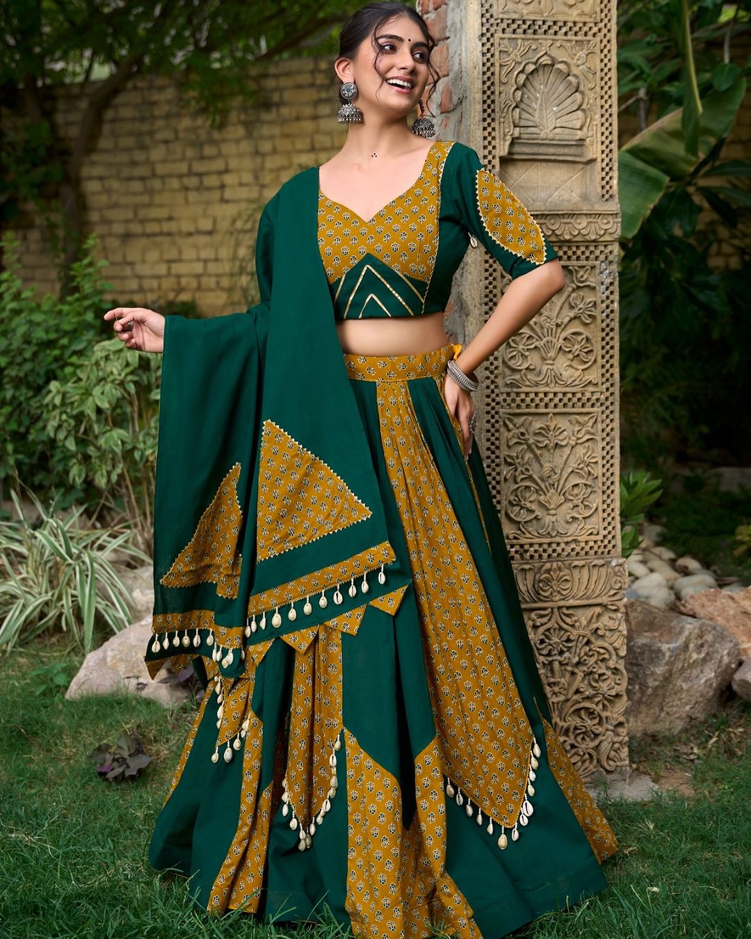 Celebrate Navratri in Style with a Fully Stitched Pure Cotton Lehenga Choli