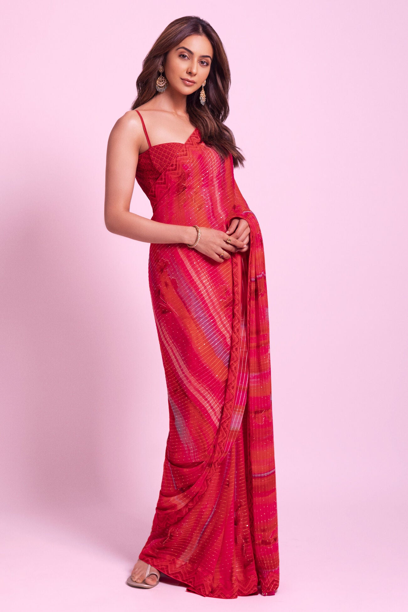 Rakul Preet Singh in Pink Pandora Saree