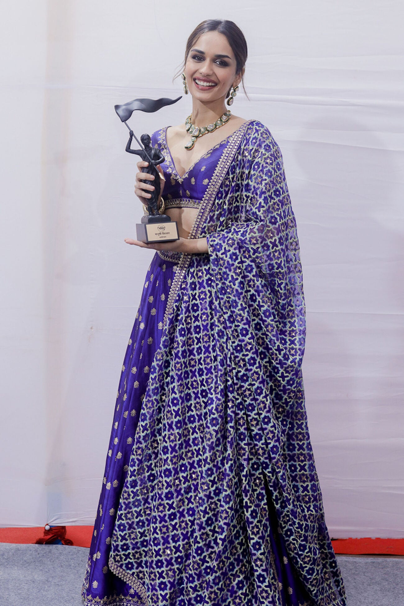 Manushi Chillar in Electric Blue Ezra Lehenga Set