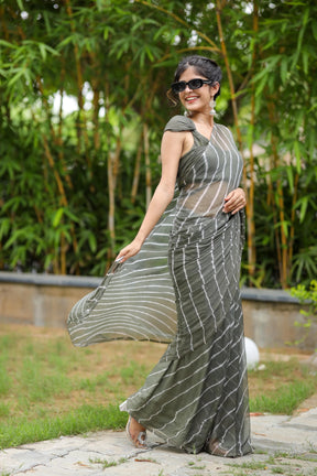 Traditional Lehriya Chiffon Saree