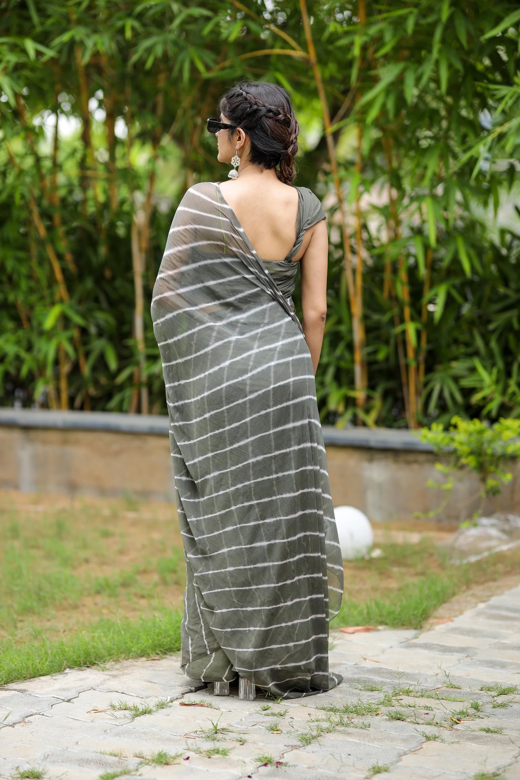 Traditional Lehriya Chiffon Saree