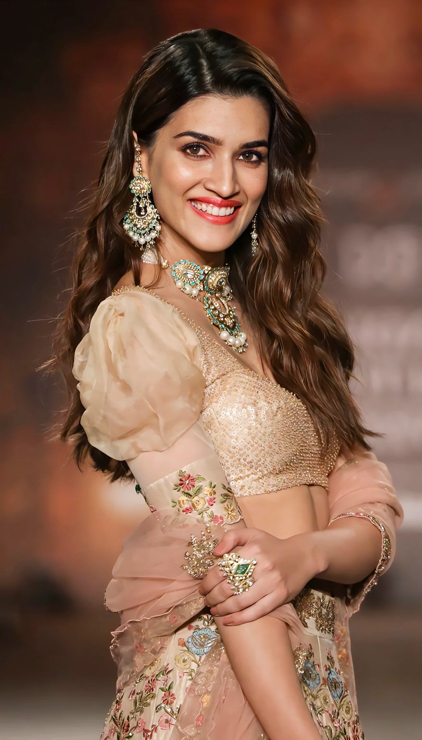 Kriti Sanon Inspired Pastel Floral Embroidered Designer Lehenga