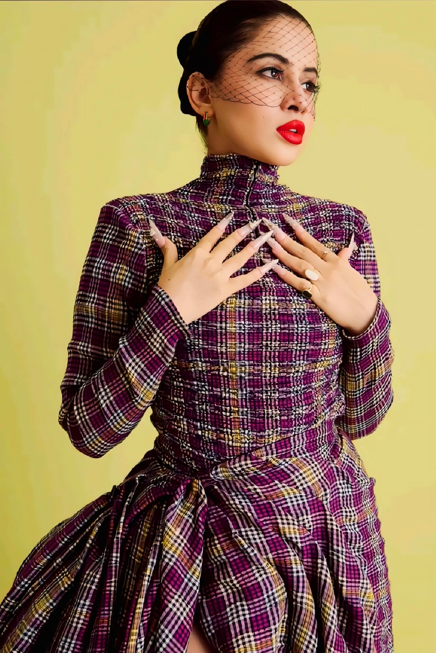 Urfi Javed Inspired Bold High-Slit Statement Dress