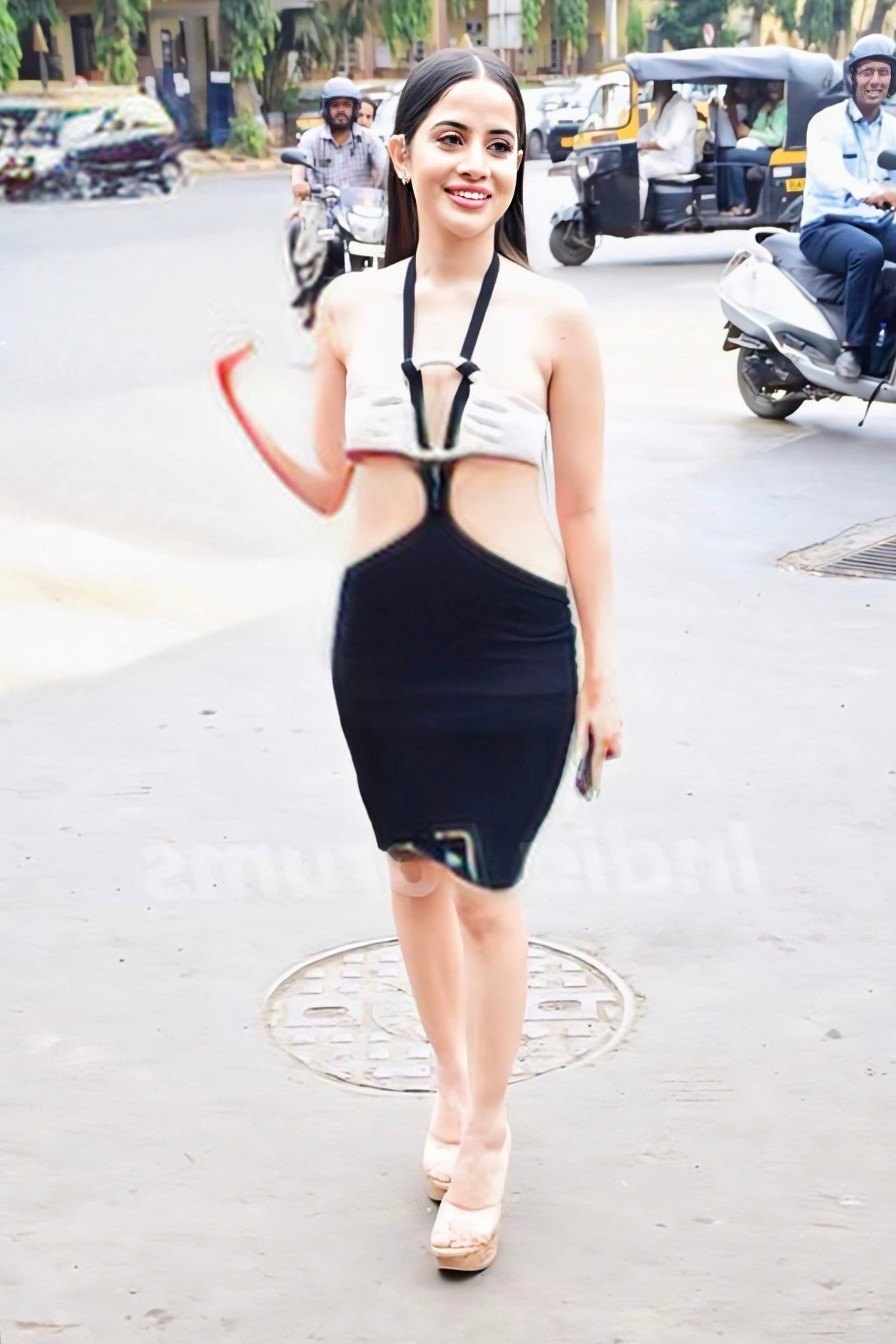 urfi javed bold dress inspired cut out bodycon outfit