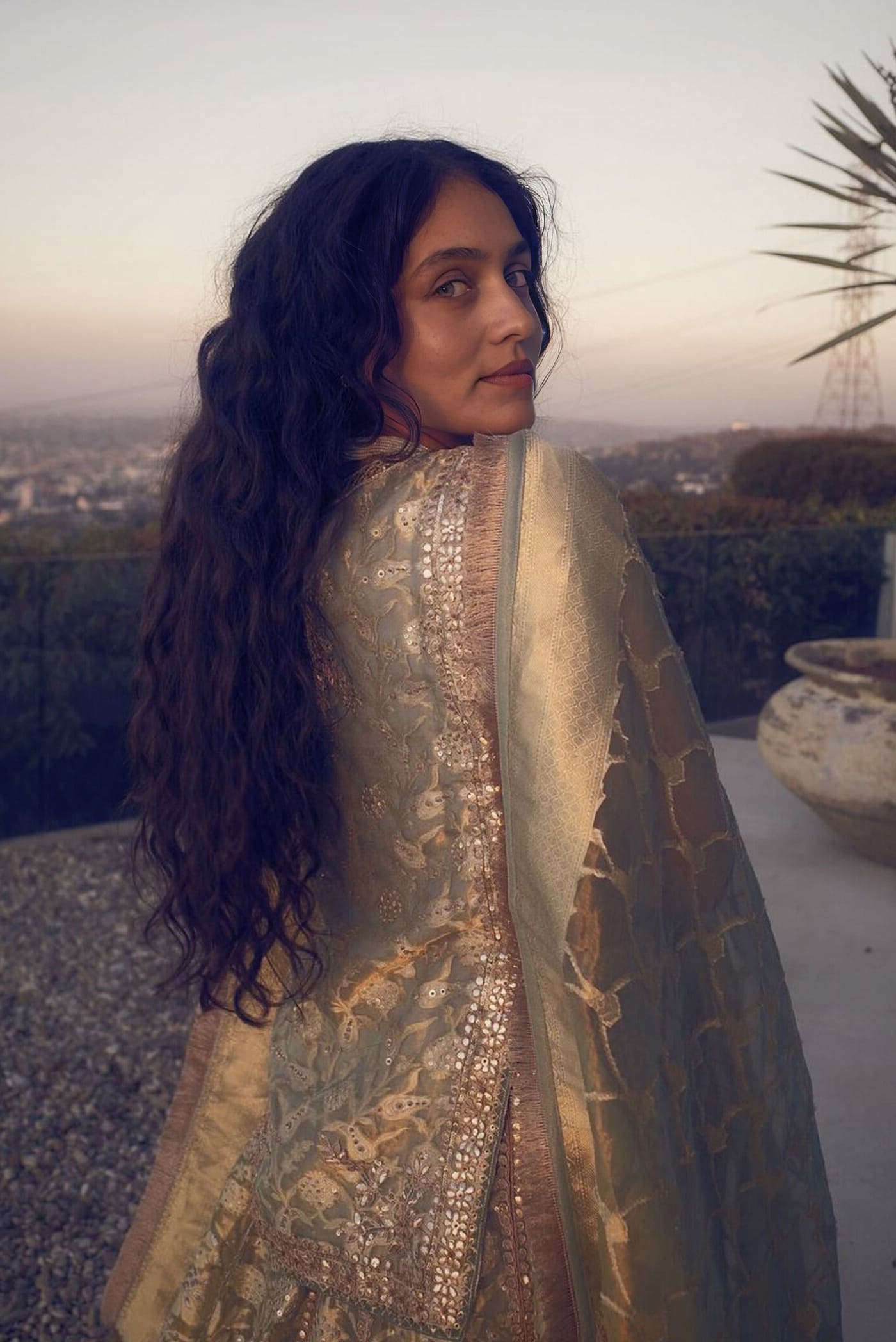 Radhi Devlukia Inspired Aqua Handwoven Banarasi Silk Lehenga Set | Vajasi Designer Wedding Outfit