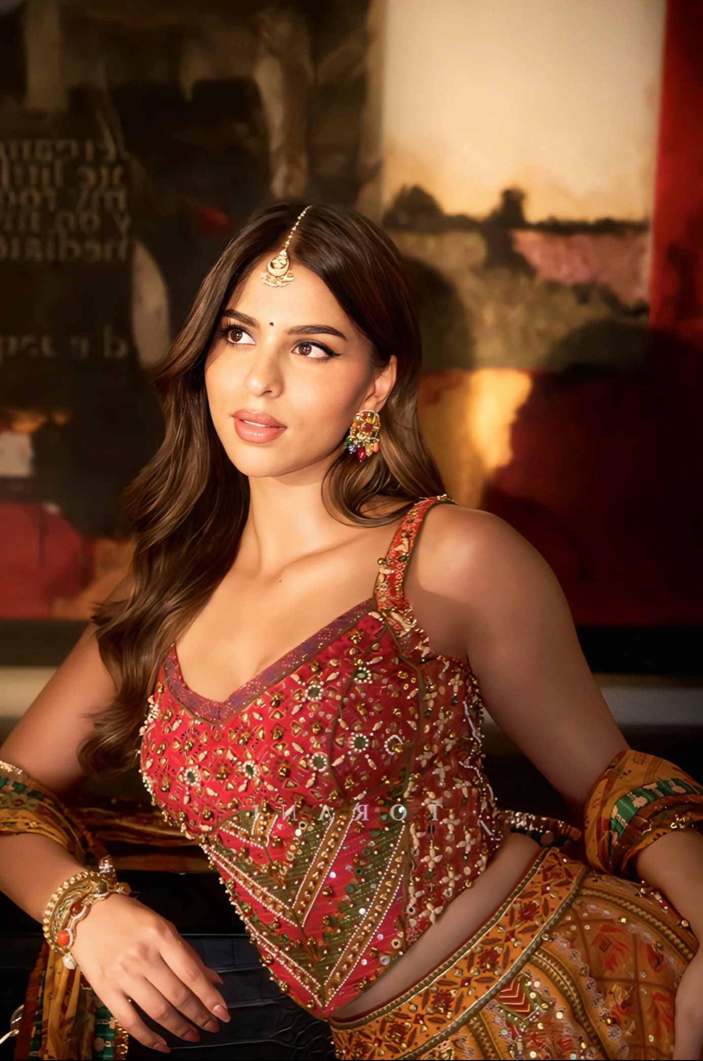 Suhana Khan Inspired Yellow Silk Corset Lehenga Set | Kanak Meher Designer Embroidered Outfit