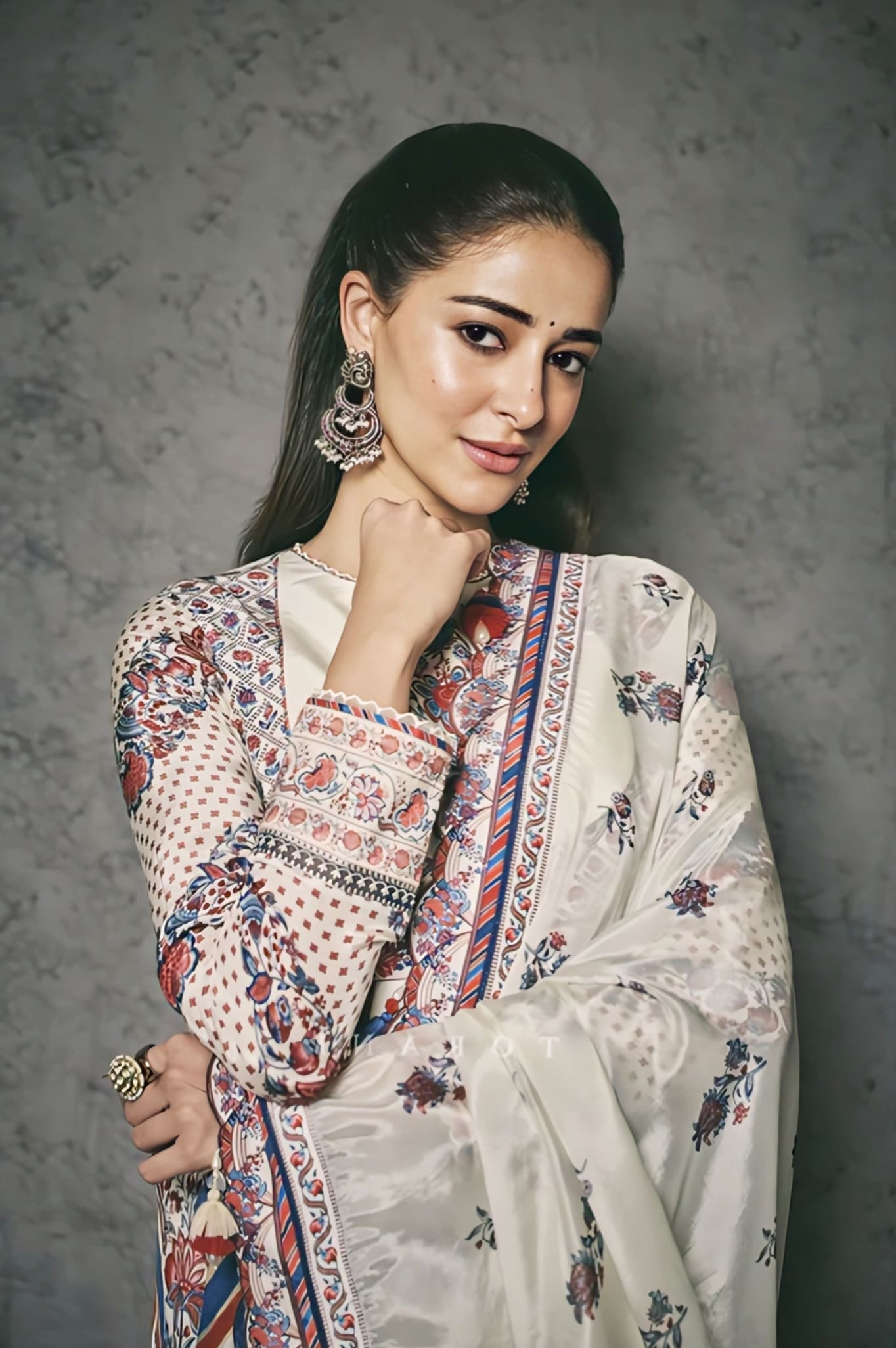 Ananya Panday Inspired Multicolour Printed Anarkali Set | Coromandel Nandita Designer Outfit