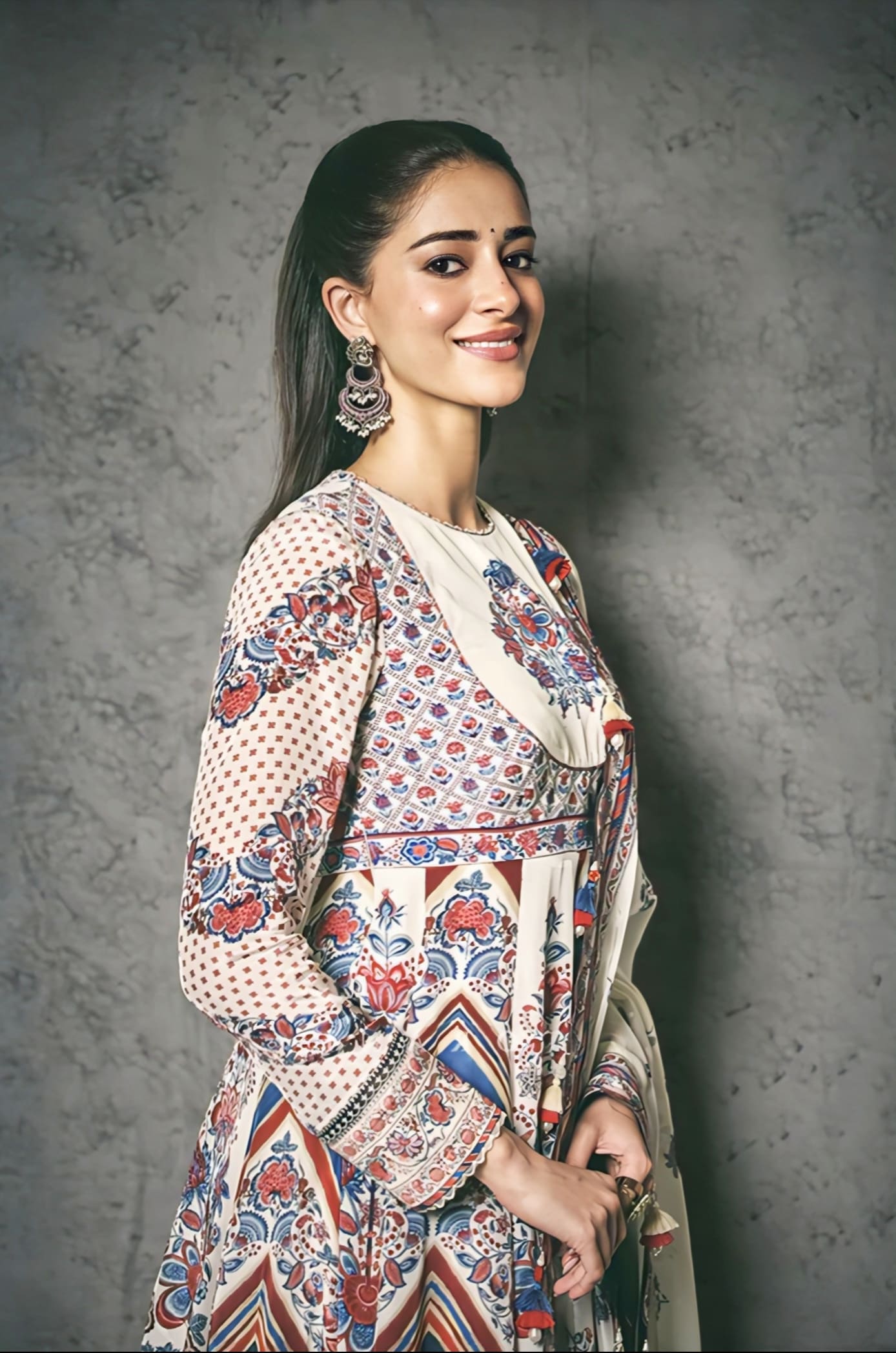 Ananya Panday Inspired Multicolour Printed Anarkali Set | Coromandel Nandita Designer Outfit
