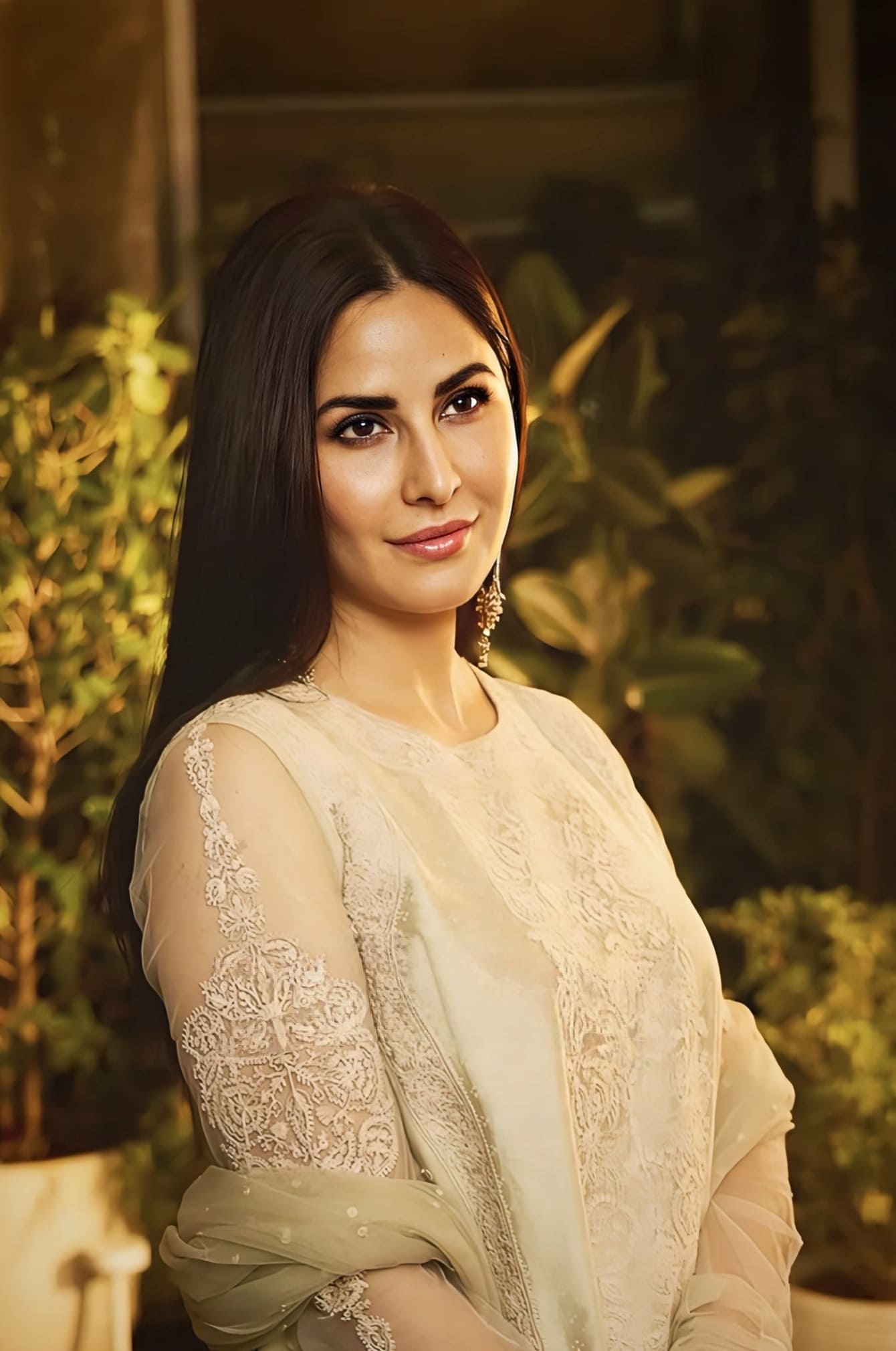 Katrina Kaif Inspired Green Handwoven Chanderi Kurta Set | Jaituni Aarna Designer Outfit