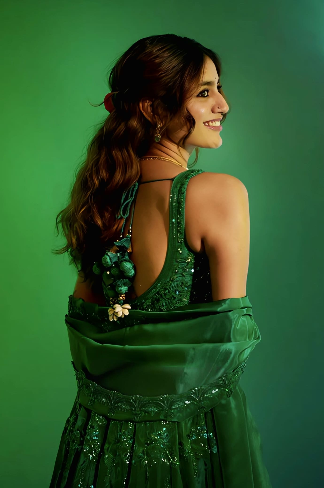 Fabric Details: Lehenga & Blouse- Jeni Silk, Odhni- Organza   Work Type: Embroidered  Colour: Green