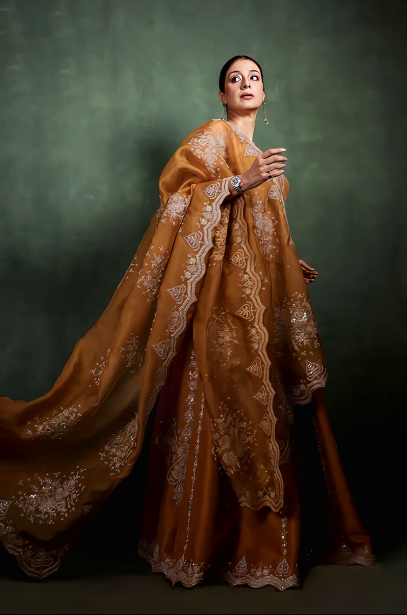 Tabu in Yellow Ochre Mehre Aafreen Lehenga Set with Dori Embroidery | Designer Jeni Silk Lehenga