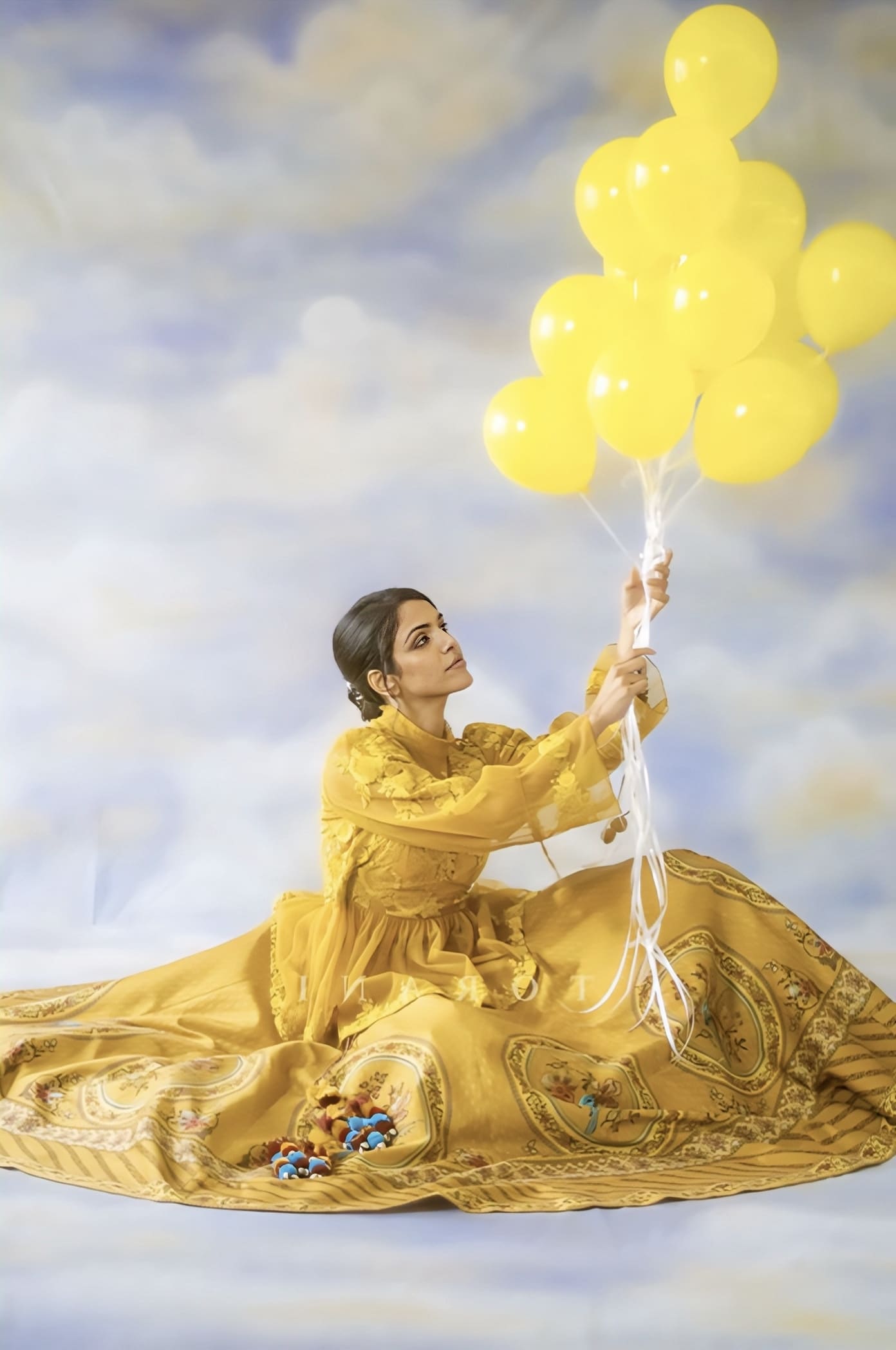 Shriya Pilgaonkar in Sunehra Poulami Lehenga Set – Yellow Handwoven Chanderi Digital Print Designer Lehenga