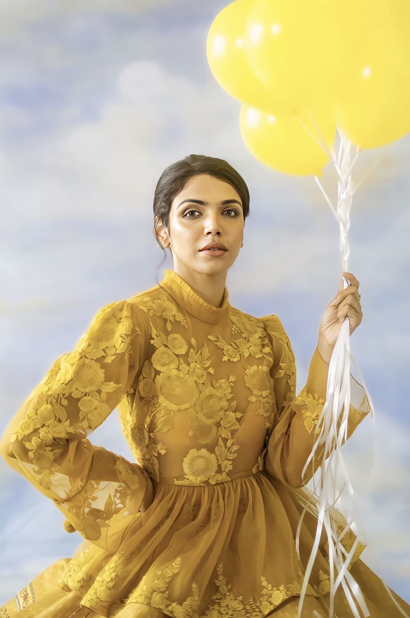 Shriya Pilgaonkar in Sunehra Poulami Lehenga Set – Yellow Handwoven Chanderi Digital Print Designer Lehenga