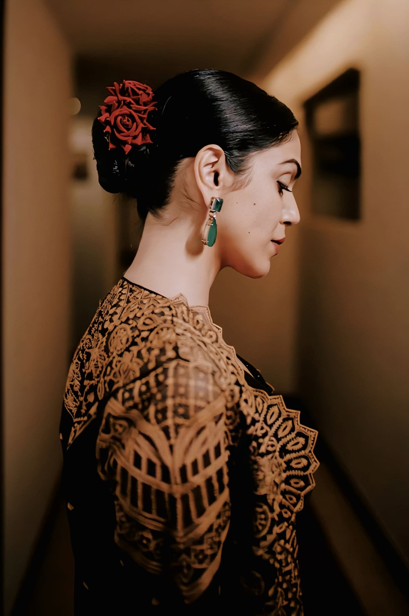 Shriya Pilgaonkar in Gulghast Meher Cape Set – Black Silk Organza Sequin Embellished Designer Sharara Set