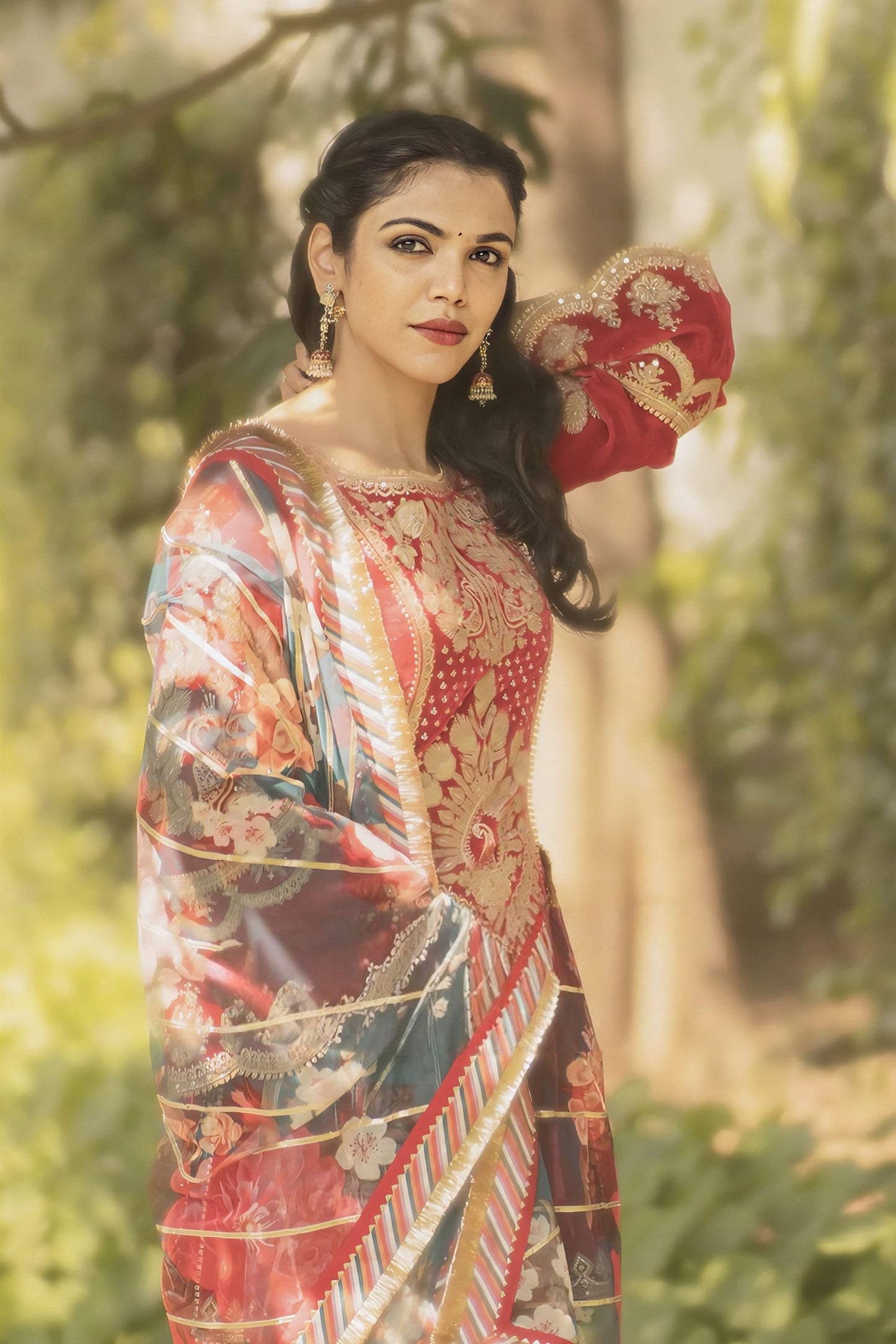 Shriya Pilgaonkar in Ruh Gulabi Saroj Kurta Set – Pink Multicolour Velvet Zari Embroidered Designer Kurta Set