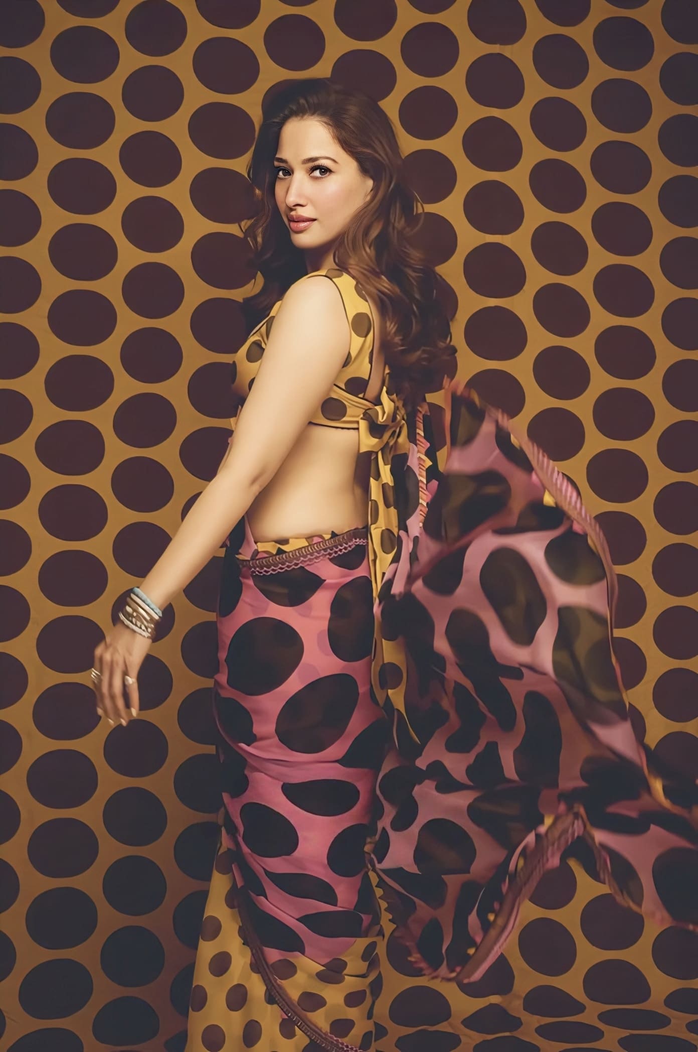 Tamannaah Bhatia in Neyari Kavini Saree Set – Multicolour Chiffon Digital Print Designer Saree