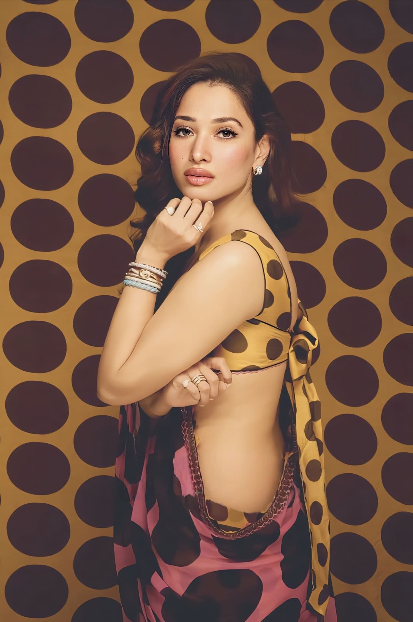 Tamannaah Bhatia in Neyari Kavini Saree Set – Multicolour Chiffon Digital Print Designer Saree