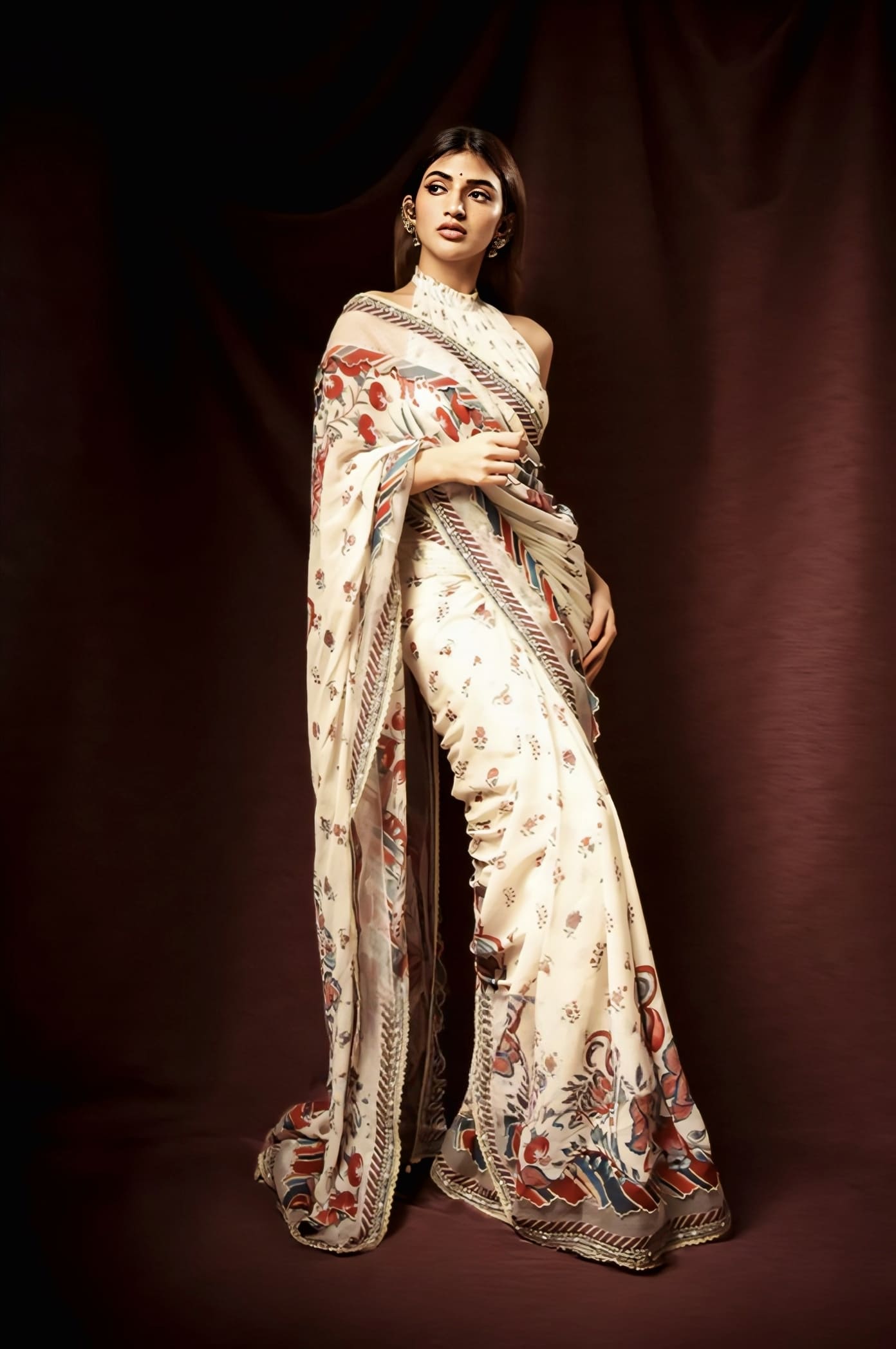 Sreeleela in Coromandel Pravya Saree Set – Multicolour Georgette Digital Print Designer Saree