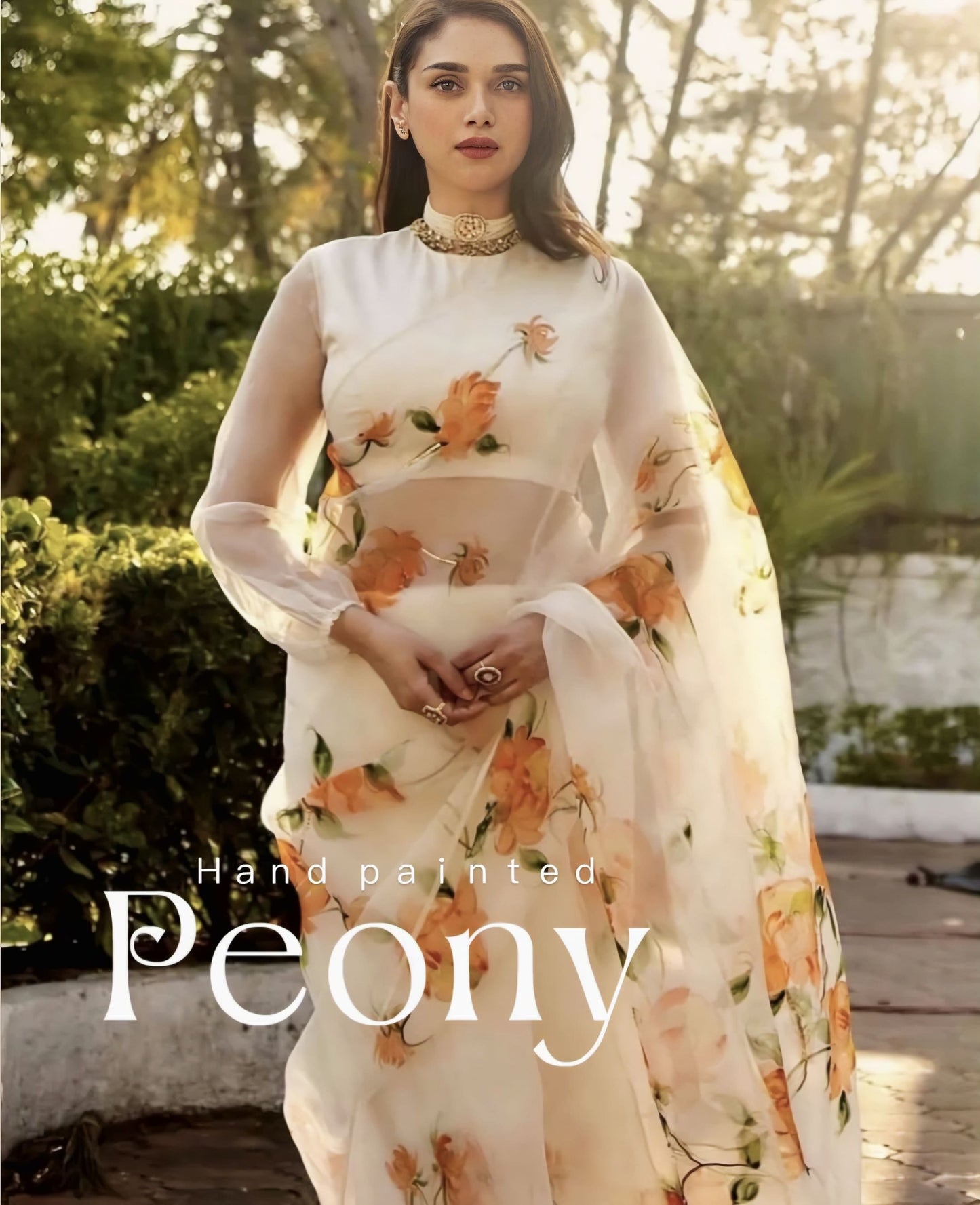 Aditi Rao Hydari inspired luxury couture outfit with dreamy elegant detailing and artistic festive styling