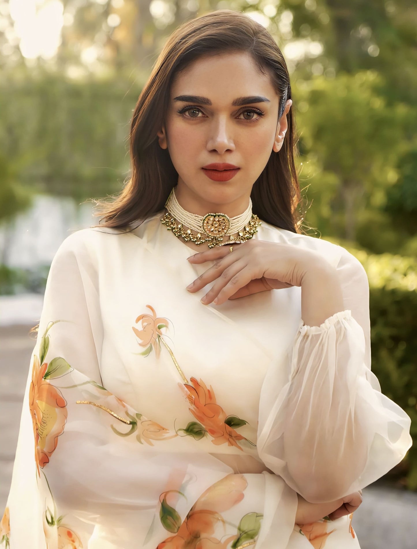 Aditi Rao Hydari Inspired Lasa Designer Couture Outfit | Luxury Handcrafted Festive Wear