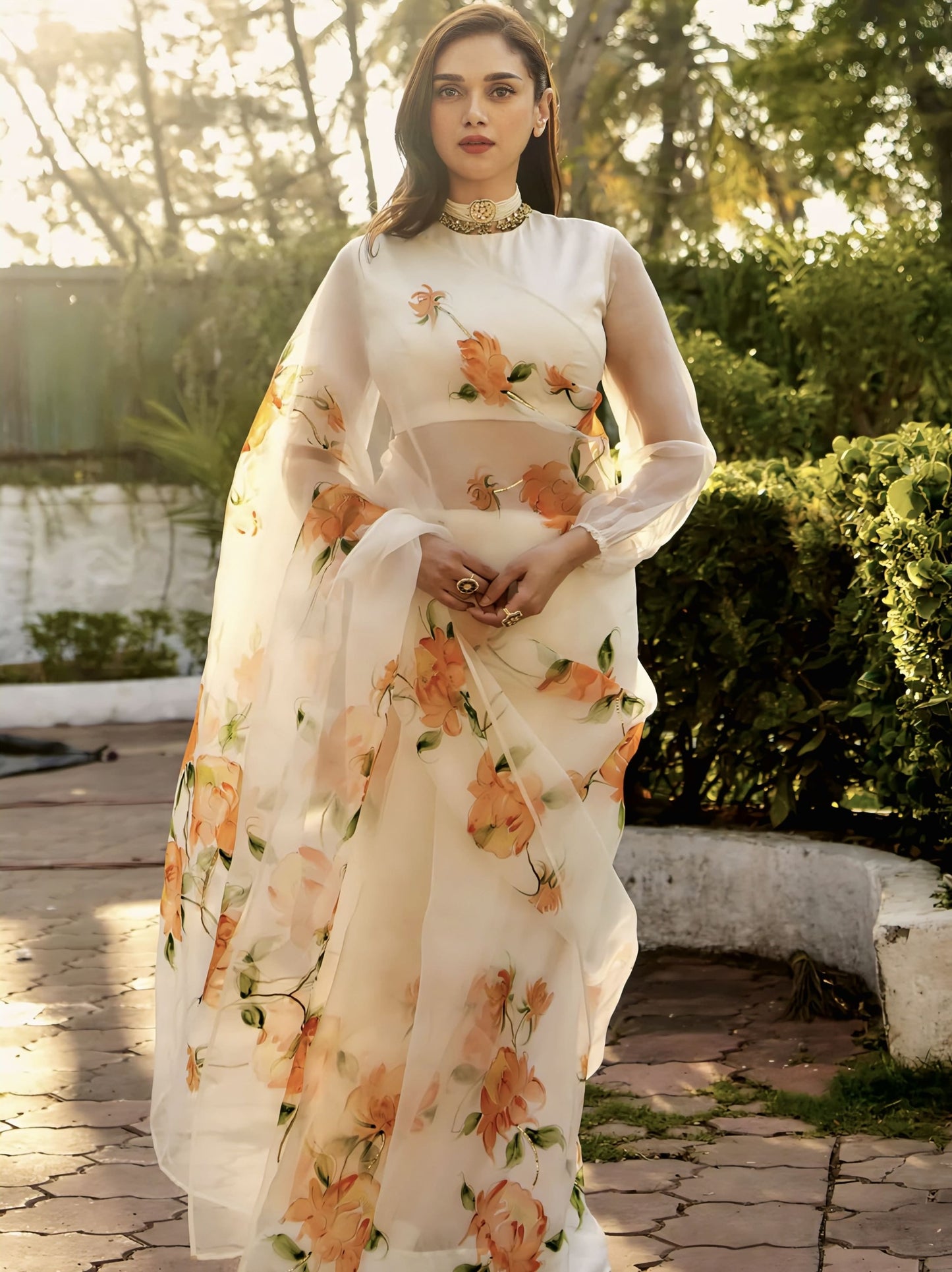 Aditi Rao Hydari Inspired Lasa Designer Couture Outfit | Luxury Handcrafted Festive Wear