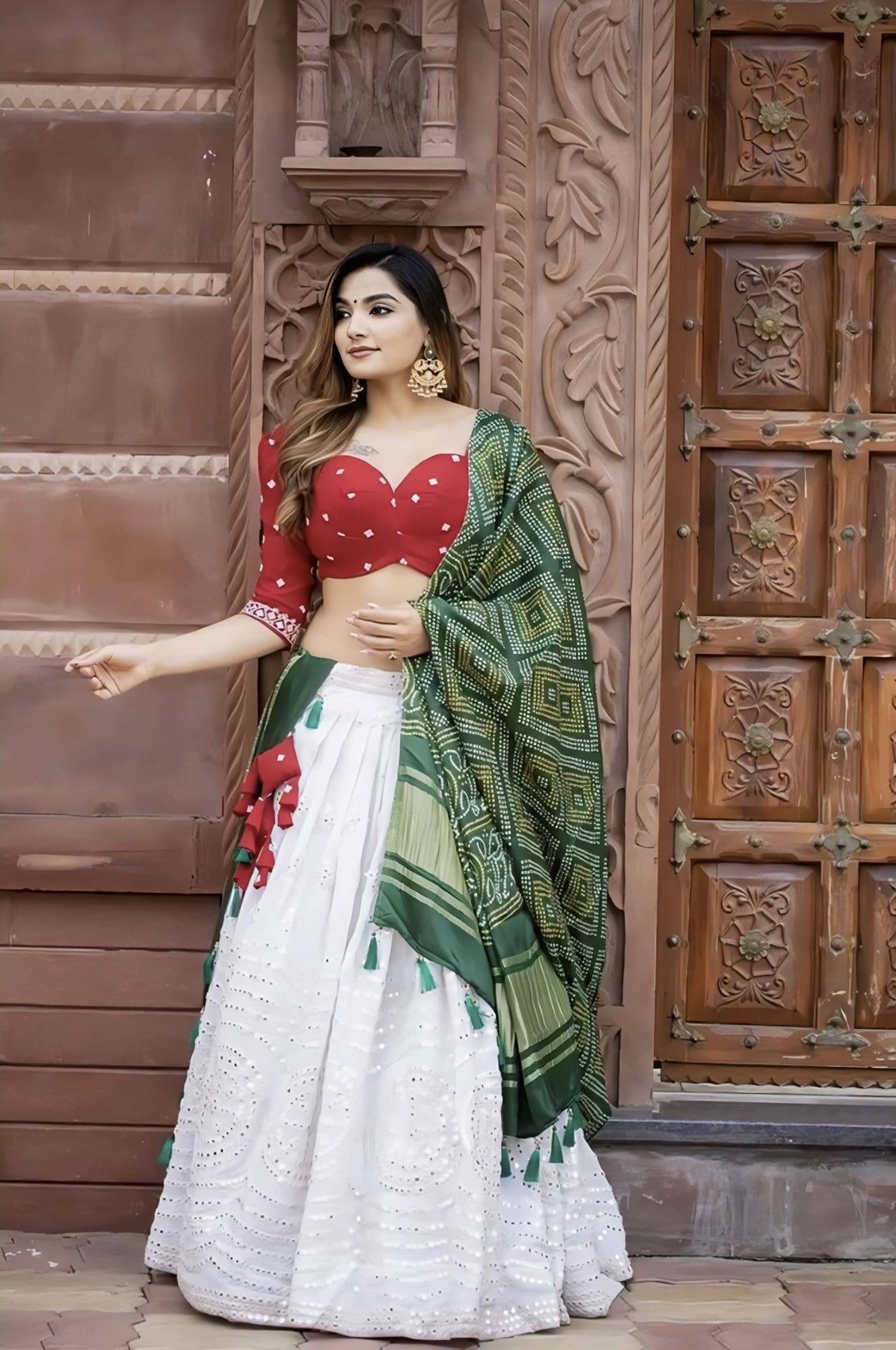 White Georgette Party Wear Lehenga Choli for Wedding & Festive Occasions