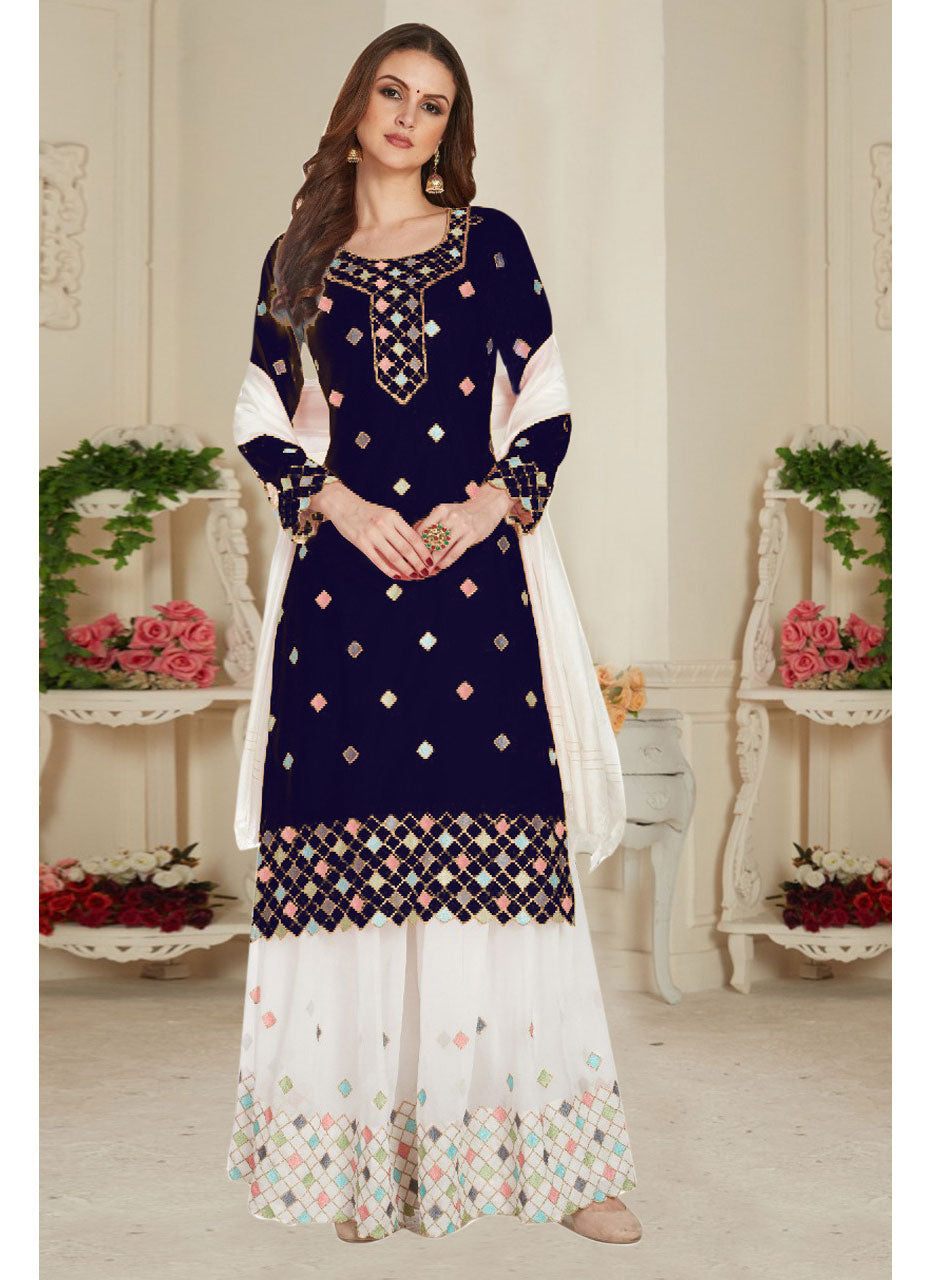 Fancy Lifestyle Net With Soft Silk Inner Semi-Stitched Designer Gown Suit HF1138