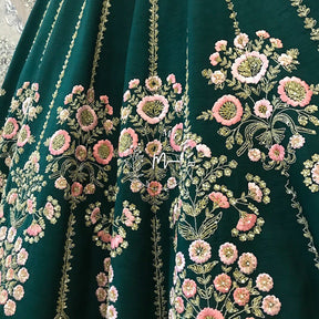 Dusty Green Colored Attractive Party Wear Lehenga Choli With Embroidery Work SI 104