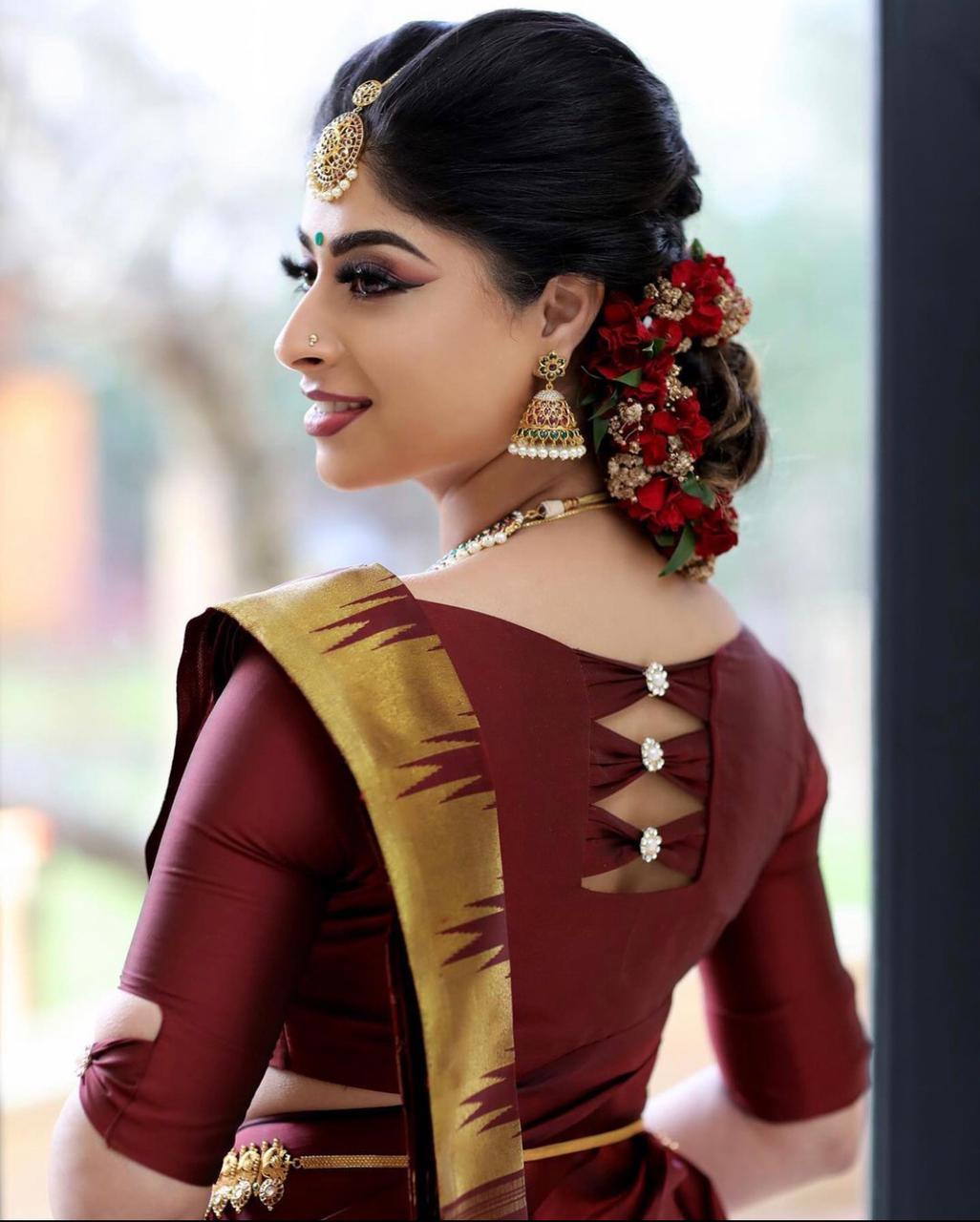 Attractive Traditional Bridal Wear Banarasi Lichi Silk Saree