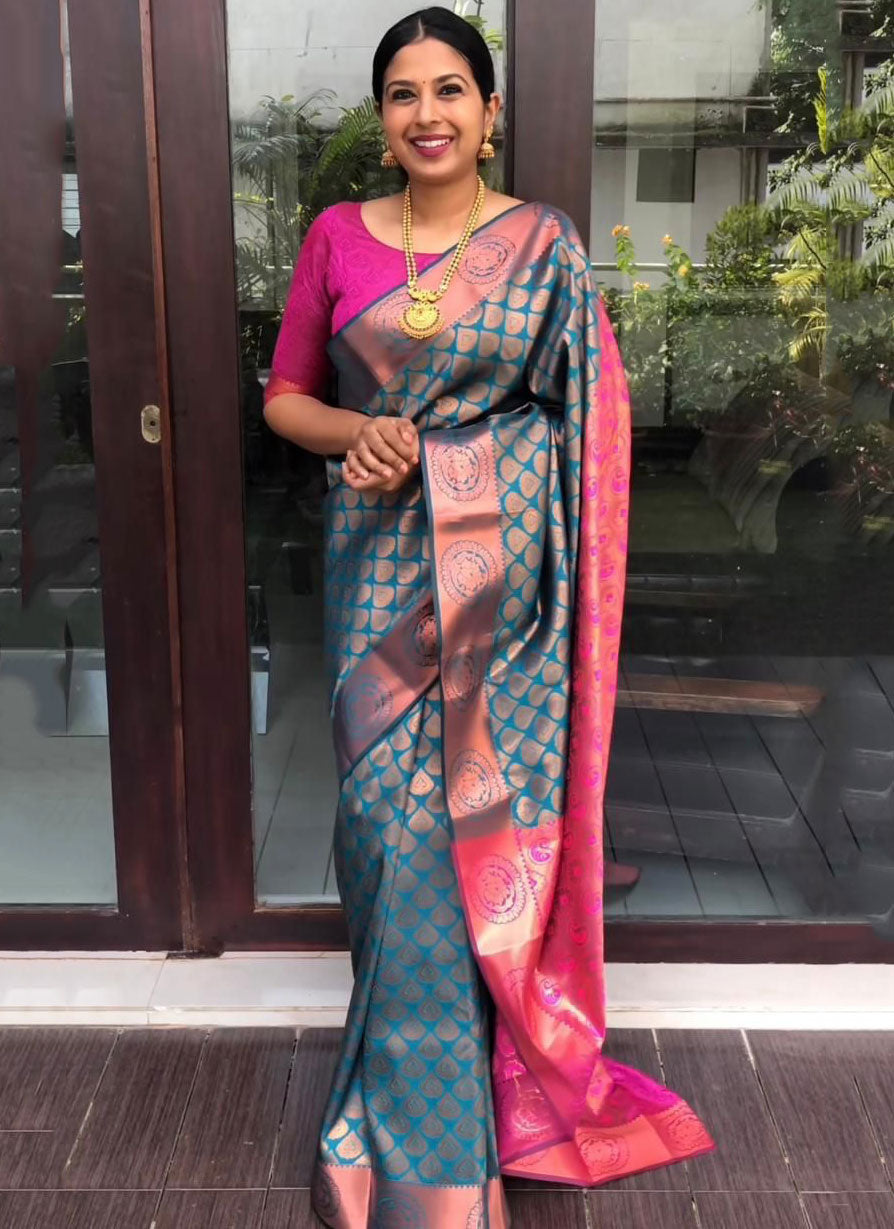 Traditional Women Banasari silk saree casual party wear