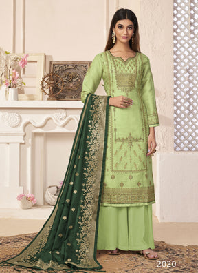 Pista Fancy Georgette with Heavy Embroidery Designer Suit