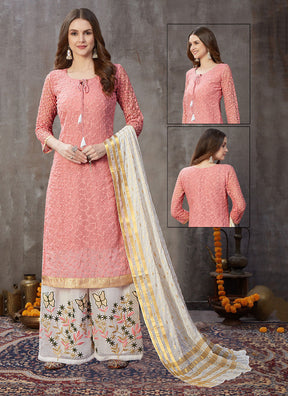 Fancy Georgette With Emroidory Work Designer Salwar Suit