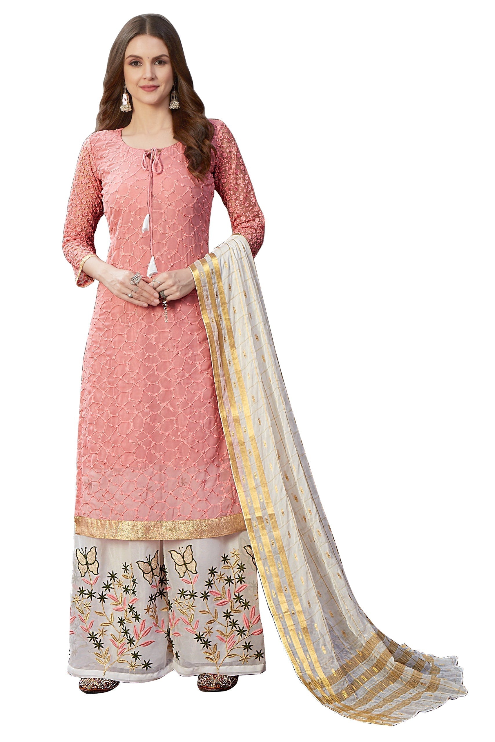 Fancy Georgette With Emroidory Work Designer Salwar Suit