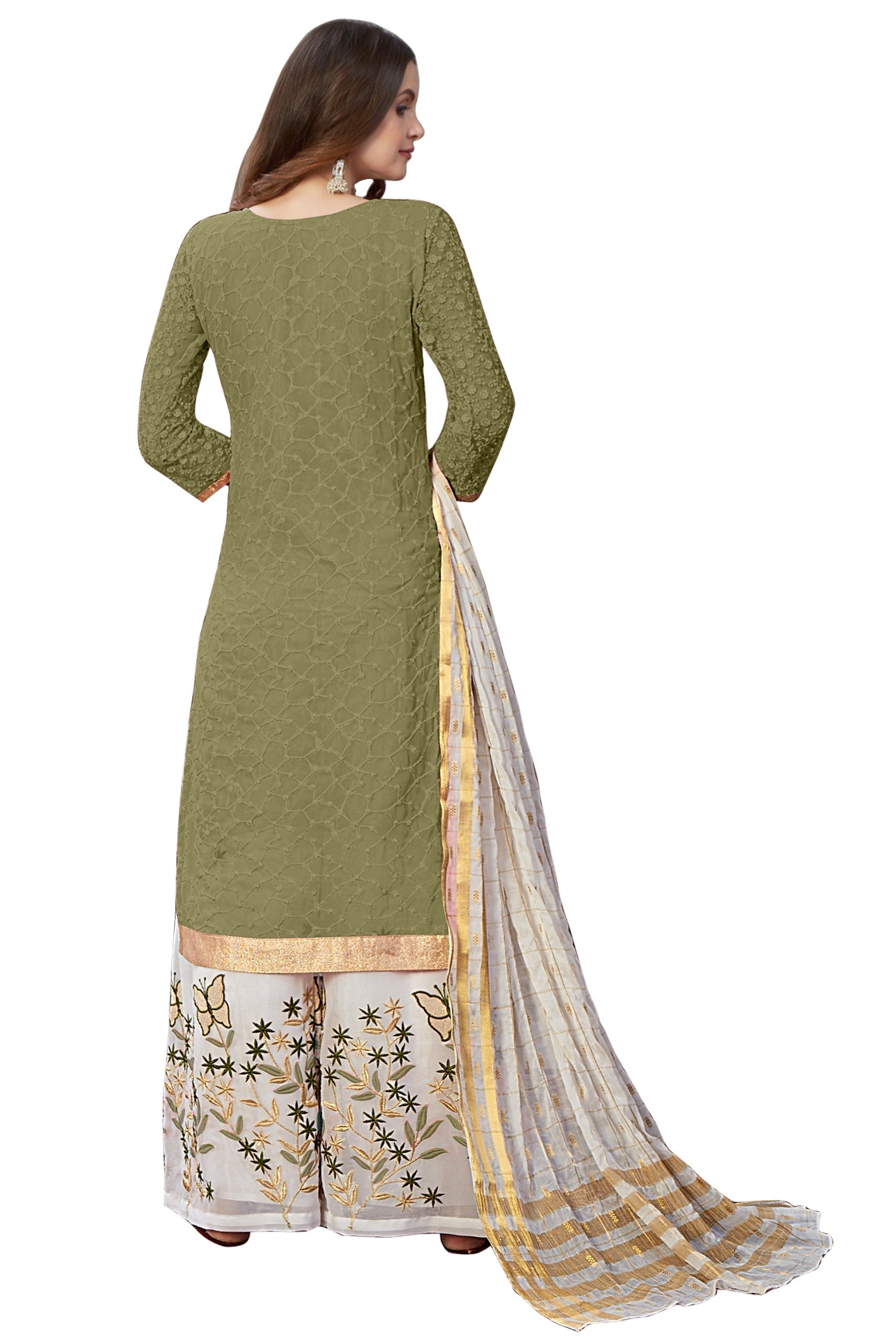 Heavy Georgette With Beautiful Emroidory Work Designer Salwar Suit