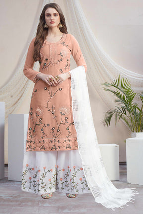 Fancy Georgette With Soft Silk Inner Semi-Stitched Designer Gown Suit HF1161-5