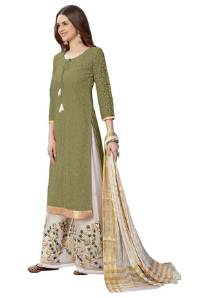 Heavy Georgette With Beautiful Emroidory Work Designer Salwar Suit