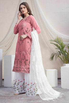 Fancy Georgette With Soft Silk Inner Semi-Stitched Designer Gown Suit HF1161-6