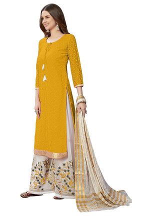 Beautiful Georgette With Heavy Emroidory Work Designer Suit